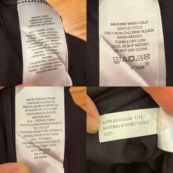 Lauren Ralph Lauren Black Leggings size S, side pockets. - Picture 9 of 12